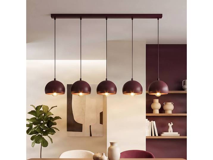 Hängeleuchte Sool Luminex, dimmbar, rot, für Wohn- / Esszimmer, Metall