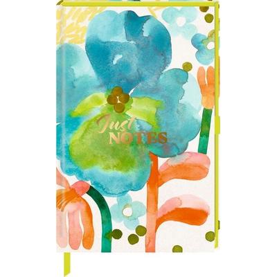Notizbuch DIN A6 – Just Notes (Blue Flower), Notizbuch von , Coppenrath