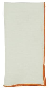 Saro Lifestyle Stonewashed Linen Napkins With Stitched Border Design (Set of 4)