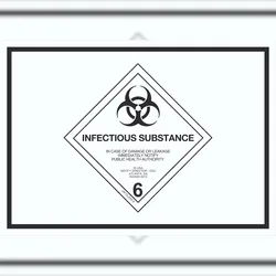 HB-Druck Schild Ansteckungsgefahr Symbol Infectious Substance A3 (297x420mm)