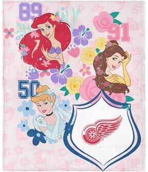 NHL Disney Princesses Game On Girls Pink Silk Touch Throw Blanket