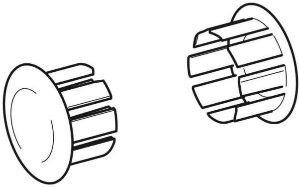 Geberit Set Deckkappen für Befestigungsset 597195000 für Wand-WC und Wandbidet (2 St.)