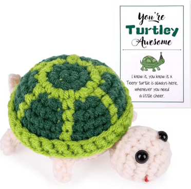 Inspire Picks Handmade Crochet Plush Toy Cute Emotional Support Desk Decor Gift h3