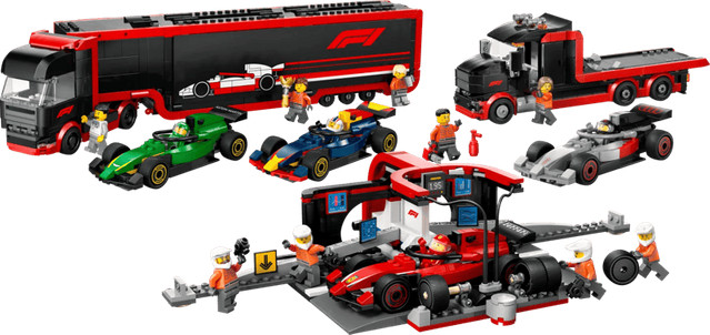 LEGO City F1 Race Auto Combinatieset 60445 + 60493 + 60443