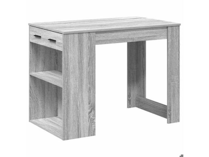 Vendre à perte - Bureau - Table de cuisine avec tiroir et étagère sonoma gris bois d'ingénierie 71768