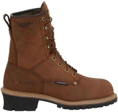 "Carolina Elm 8"" Insulated Steel Toe Logger - Mens 8 Brown Boot D"