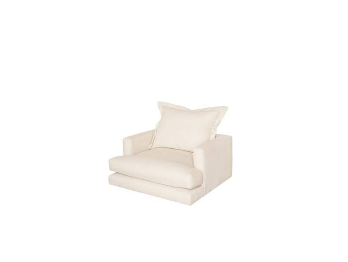 Fauteuil blanc cassé 105x106cm