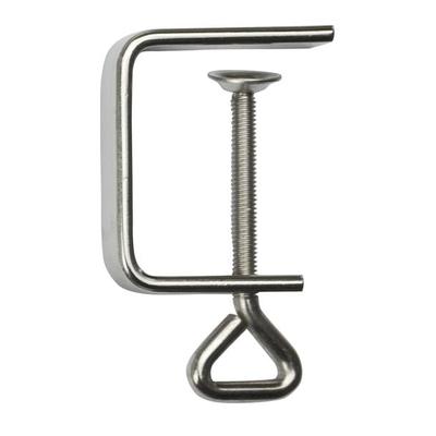 PEBARO 24/04 - Zwinge für Laubsägetischchen, 40 mm Spannweite, vernickelt, Laubsägezwinge