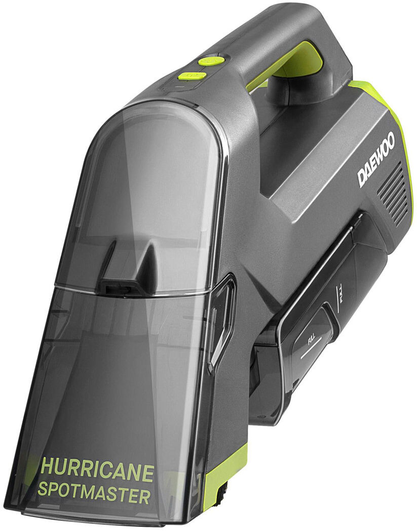 Daewoo Hurricane Spot Master Cordless Carpet & Upholstery Cleaner 10.8V Dual Tanks Usb-c Portable Stain Remover Green;Grey 1.7kg