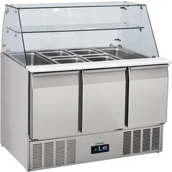 Saladette mit Glasvitrine 3 Türen GN 1/1 CSAV3P Casselin