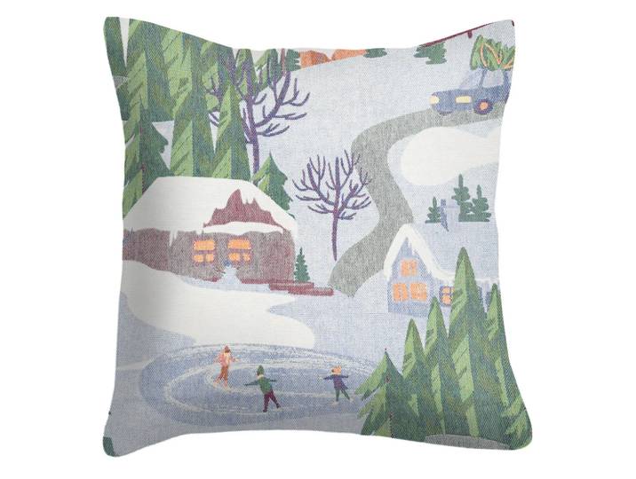 Ekelund Linneväveri Taie Vinterliv 40x40 cm Multi