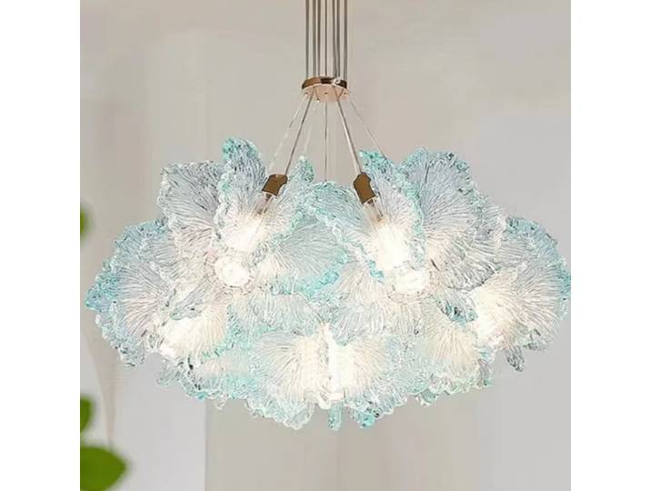 Nordique nouveau haut de gamme acrylique fleur suspension lampe salon Restaurant chambre Villa hôtel créatif lustre Art éclairage décor