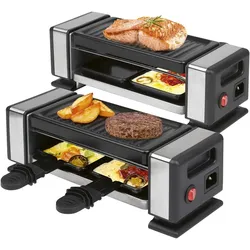 Proficook PC-RG 1324 Raclette-Grill, Racletteofen, Schwarz, Silber