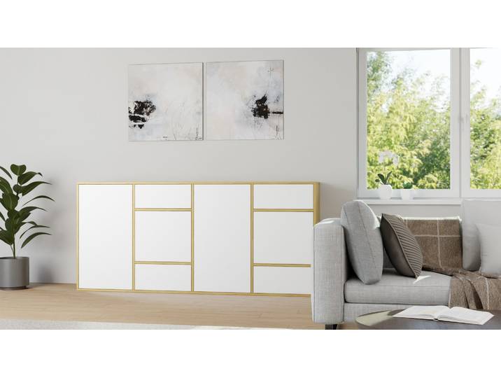 Schlichtes Highboard nach Maß Eiche Natur geölt