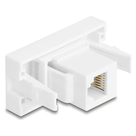 Delock Easy 45 Modul RJ12 Buchse zu RJ12 Buchse UTP weiss (90898)