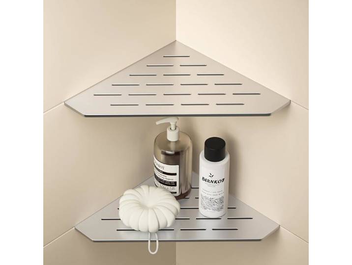 Étagère De Douche D'Angle Avec Une Épaisseur De 3 Mm Étagère De Douche Pentagonale Robuste Pour Coin De Douche Étagère De Bain E
