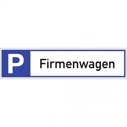 Dreifke® Schild, Parkplatzreservierer Firmenwagen, Alu, 460x110 mm
