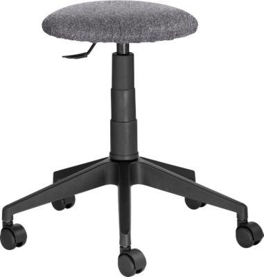 Hocker SALOON, anthrazit, Stoffbezug, ø 390 x H 480 – 570 mm