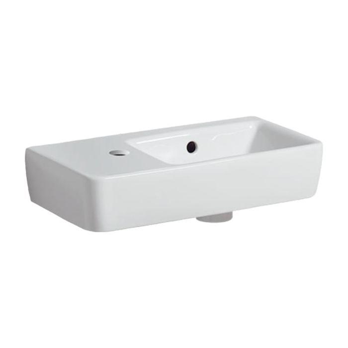 Geberit Waschtisch Renova Compact 276350000 weiss, 50x25cm, Ablagefläche und Hahnloch links