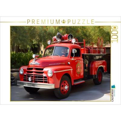 CALVENDO Puzzle Ein Motiv aus dem Kalender Fantastische Nostalgie Feurwehrautos | 1000 Teile Lege-Größe 64x48cm Foto-Puzzle für glückliche Stunden