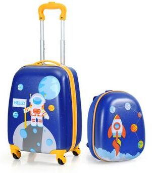 Costway 2 Pieces Kids Luggage Sets with Backpack and Suitcase for Travel