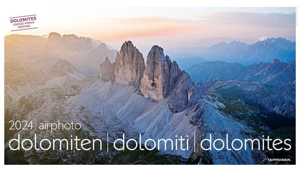 Luchtfoto Kalender Dolomieten 2024 - Multilingue
