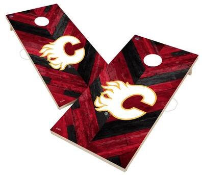 Skip's Garage Calgary Flames NHL Cornhole Board Set