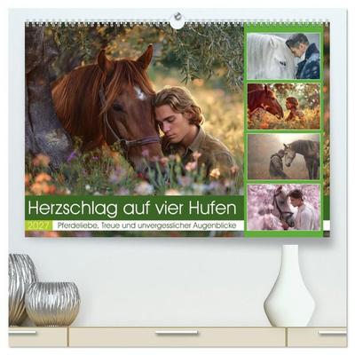 Herzschlag auf vier Hufen (hochwertiger Premium Wandkalender 2027 DIN A2 quer), Kunstdruck in Hochglanz