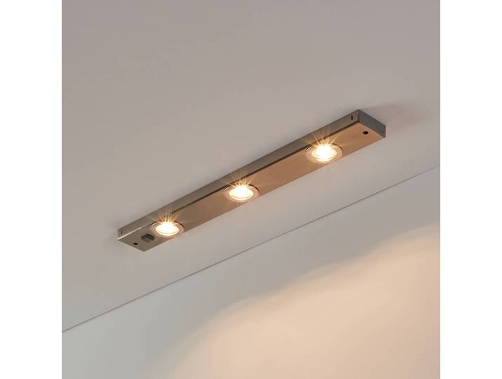 EGLO Unterbauleuchte Kob LED mit Schalter, nickel matt, alu / grau / zink, für Küche, Metall, Modern