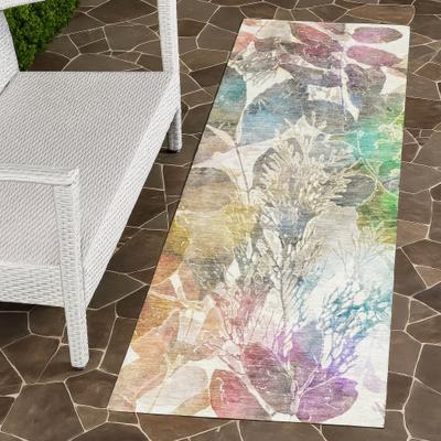 Addison Rugs Machine Washable Indoor/ Outdoor Floral Isle Chantille Rug