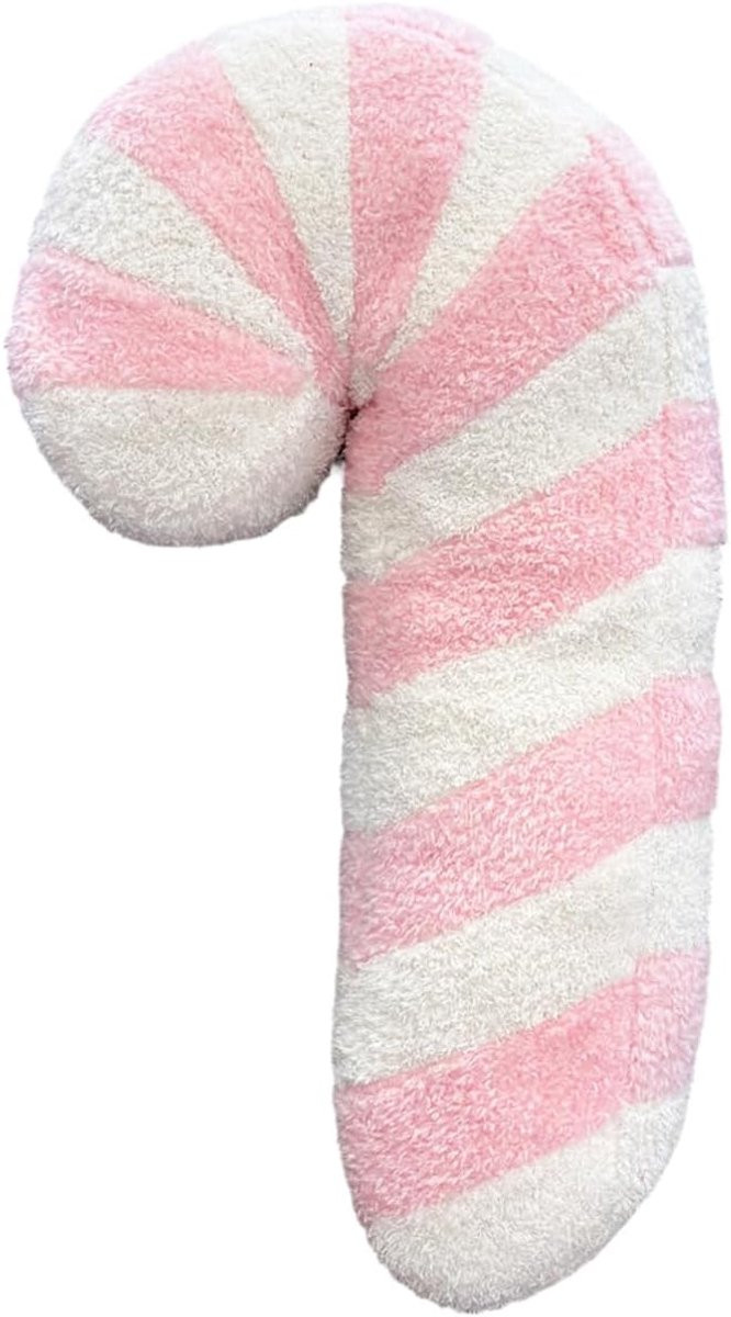 Roze Snoepriet Pluche Vakantiekussen - 40 x 30 cm