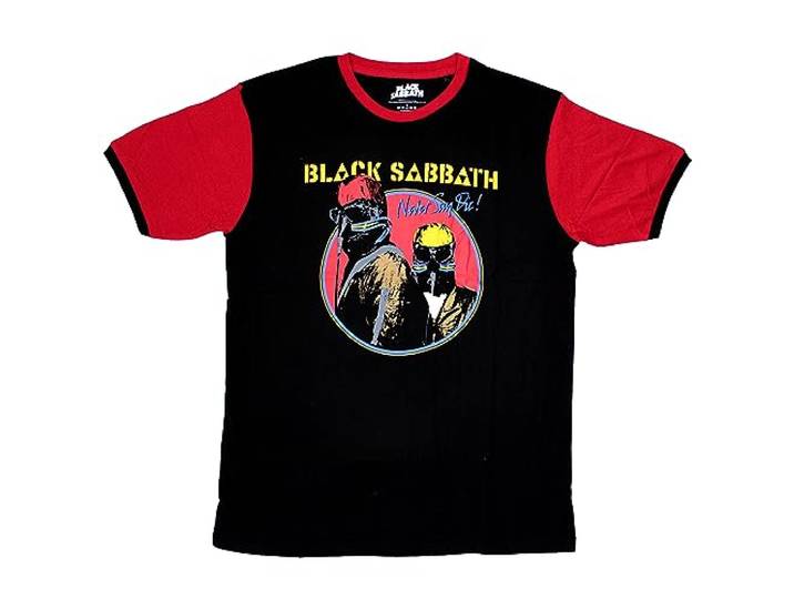 Black Sabbath T-shirt zeg nooit sterven band logo officiële unisex zwarte ringer, Zwart, XXL