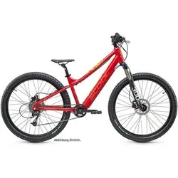 SCOOL 24 Zoll E-Bike Kinderfahrrad S'COOL e-troX race 24-9S Alivio, Größe 140–165 cm in Rot Rot
