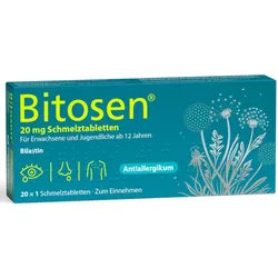 Bitosen 20 mg Antiallergikum 20 St Schmelztabletten