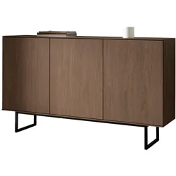 SIDEBOARD in Nussbaum 150 x 90 cm, Kommode mit Push-to-Open