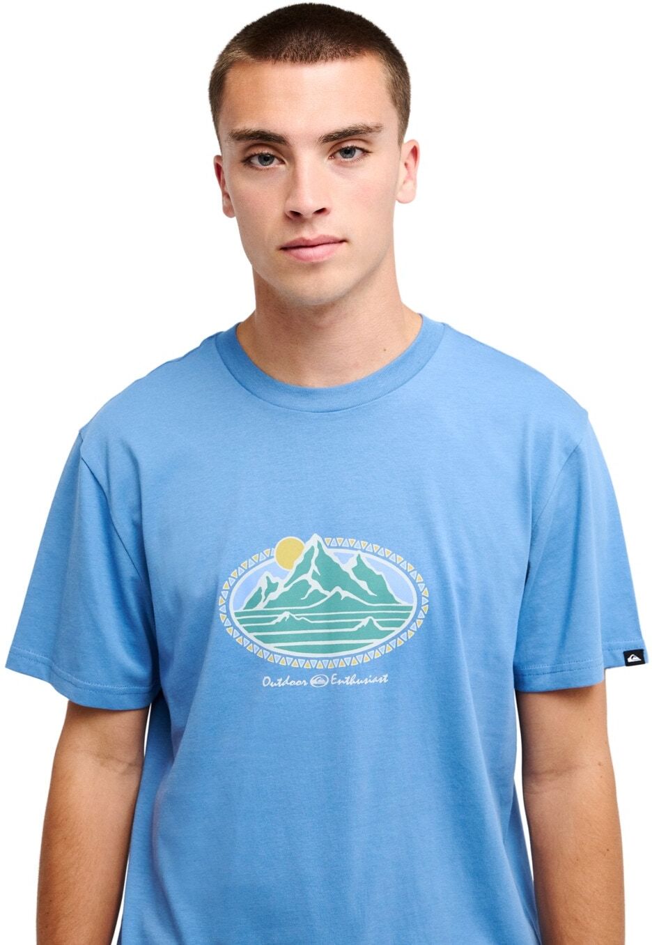 T-Shirt QUIKSILVER "Ev Mountain Lovers", Herren, Gr. M, blau (quiet harbor), Obermaterial: 70% Baumwolle, 30% Baumwolle., Shirts T-Shirt quiet harbor M