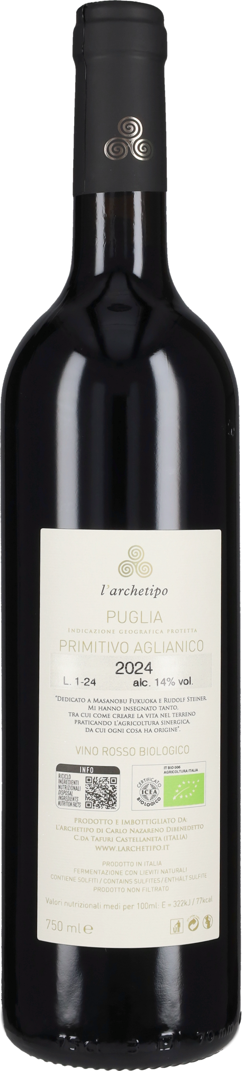 Primitivo Aglianico L'Archetipo 2024