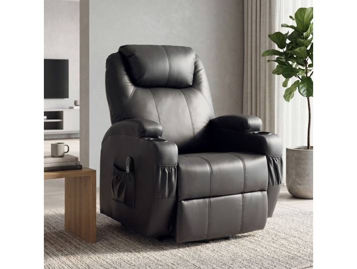 Fauteuil releveur électrique fauteuil relax électrique repose-pied dossier inclinable port USB 83x95x107cm noir
