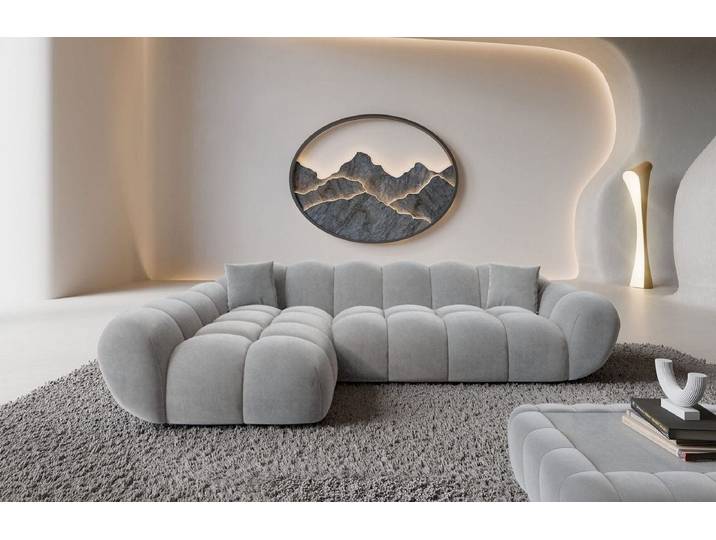 Couch Maleron L-Form in Stoff