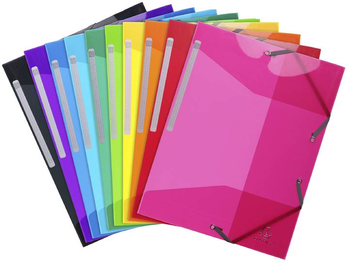 Exacompta Pochette Iderama A4 en polypropylène - 250 feuilles - Coloris assorties - Lot de 10