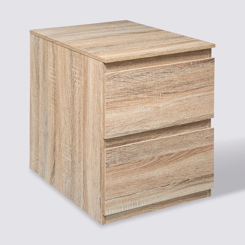 5five Nachtkastje met 2 lades en soft-close lades - Natuurlijke Dolo - B/D/H: 38 x 48 x 50 cm