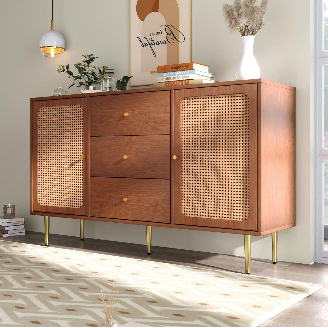 George Oliver 150 cm W Sideboard Brown 90cm H X 150cm W X 40cm D
