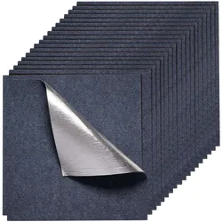 VEVOR Teppichfliesen 609,6 x 609,6 x 5 mm, 15er-Pack, selbstklebender Teppichboden mit Fläche von 5,5 m2, Teppich Bodenbelag, einfacher DIY-Austausch für Wohnzimmer und Büro, Grau