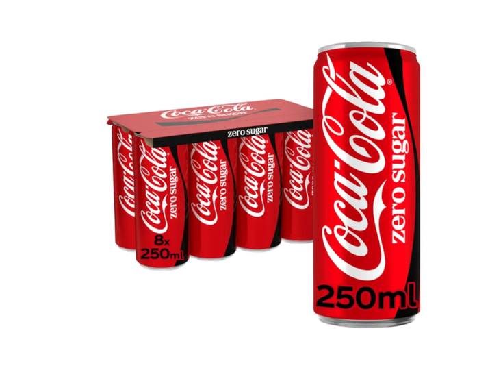 Coca-Cola Zero Sugar Frisdrank - 8 x 250 ml
