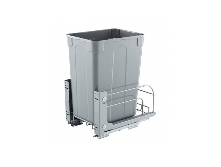 Poubelle coulissante sous évier 33 L tri sélectif avec rail métal à fermeture douce pour meuble bas de cuisine restaurant et bar
