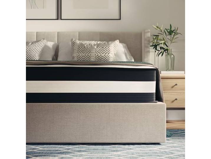 Flash Furniture Hybrid-Taschenfederkernmatratze – Mittelfeste Schaumstoff Matratze für erholsamen Schlaf – Hochwertige Matratze in Doppelgröße – 160 x 200 x 30 cm – Weiß