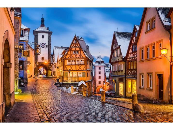 Fototapete PAPERMOON Rothenburg ob der Tauber , bunt, B:3m L:2,23m, Vlies, Tapeten, Fototapete