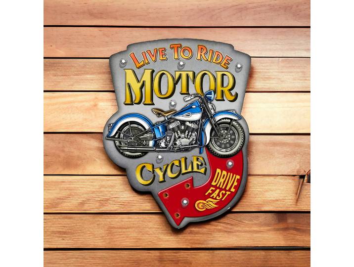 Plaque Led Live to Ride Motor