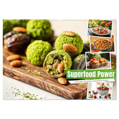 Superfood Power - Gesunde und leckere Superfood-Snacks (Wandkalender 2027 DIN A2 quer), CALVENDO Monatskalender