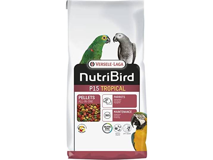 VERSELE-LAGA - NutriBird P15 Tropical - GeÎxtrudeerde pellets - Onderhoudsvoer voor papegaaien - Multicolor - 10kg